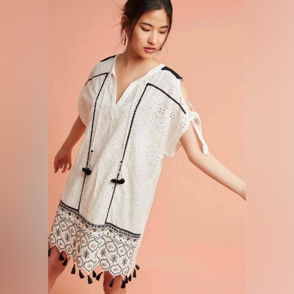 NWT Anthropology Hemant and Nandita Size S Aditya Embroidered Tunic Dress